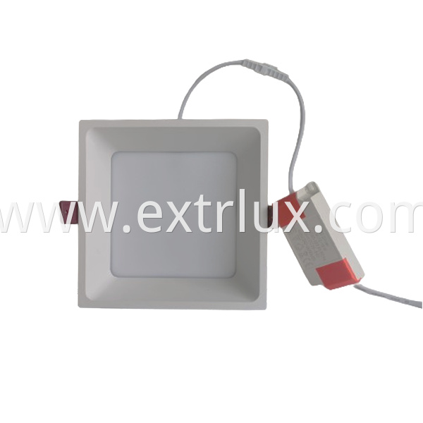 Led Recessed Aluminum Square Anti Glare Downlight 24w Front